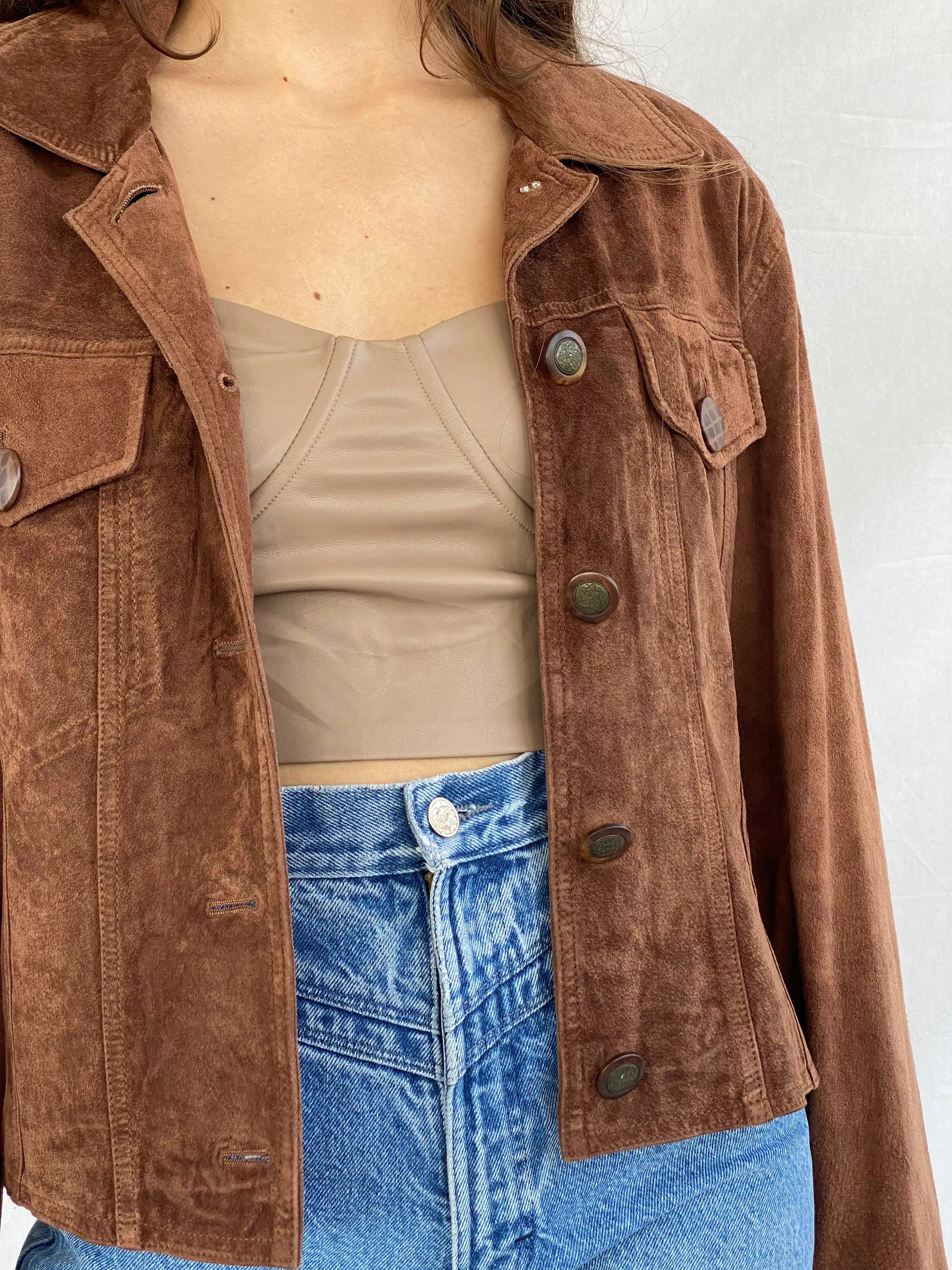 90s Vintage Harold’s Genuine Suede Leather Jacket