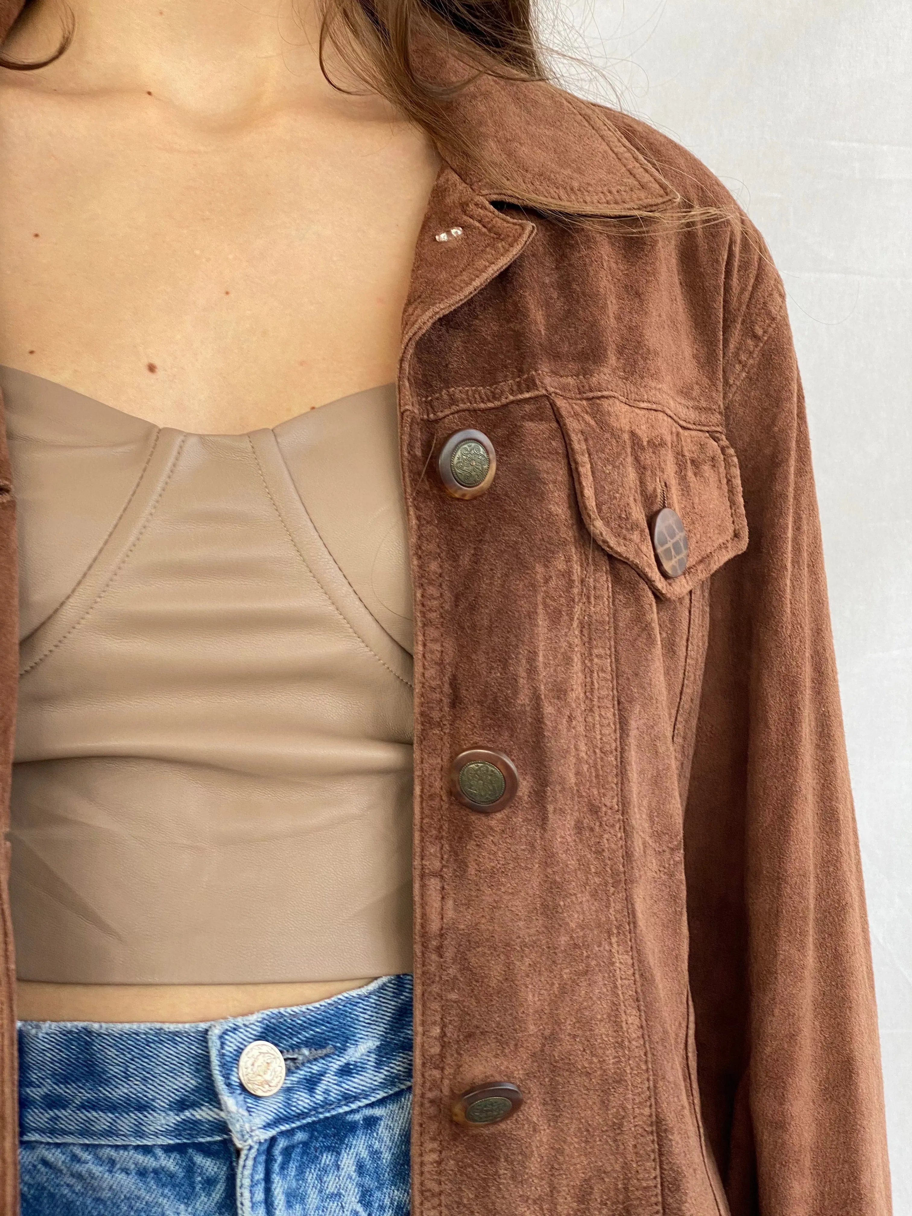 90s Vintage Harold’s Genuine Suede Leather Jacket