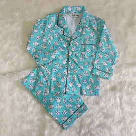 Adult Pyjama Set - Baby Pandas on Green, For Women