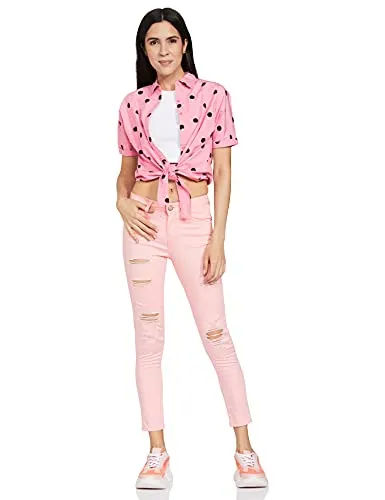 Aeropostale Women's Slim Jeans (AE1010760696_Pink_4 R)