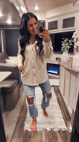 Allie Rose Sand Super Soft Suede Jacket