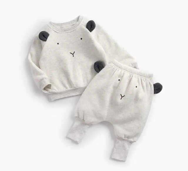 Animal Printed 2-Piece Sweatshirt Set