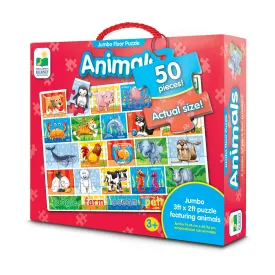 Animals Jumbo Floor Puzzle: 50 Pcs