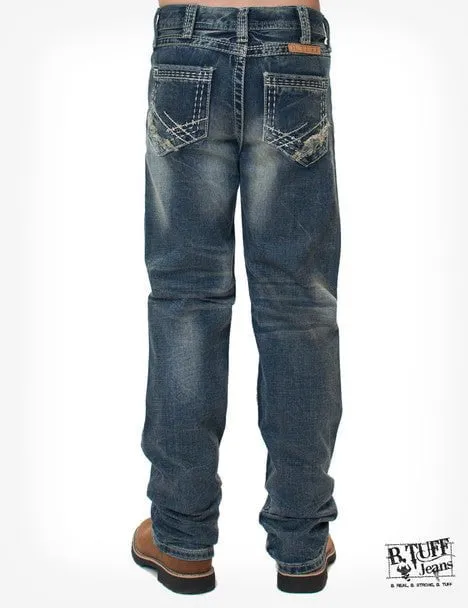 B Tuff Boys Torque Medium Wash 100% Cotton Jeans