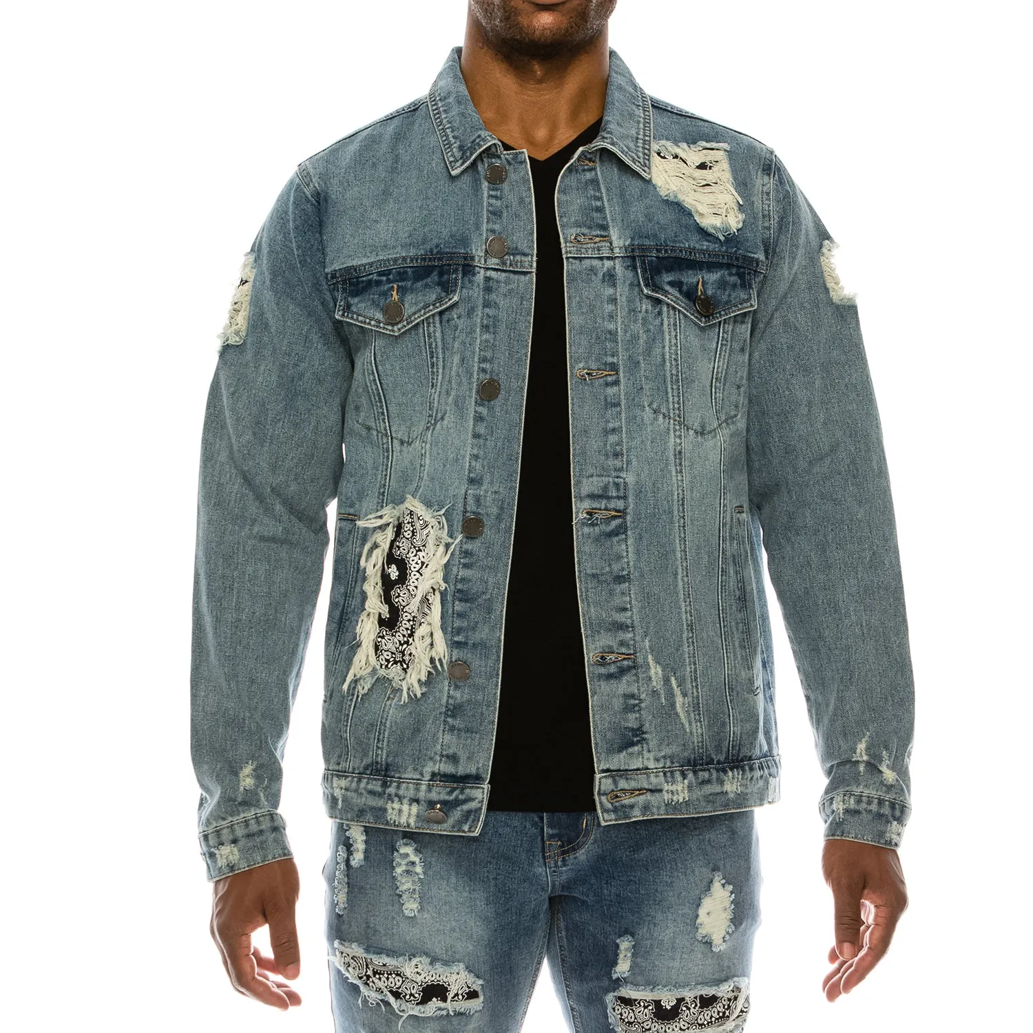 Bandana Denim Jacket