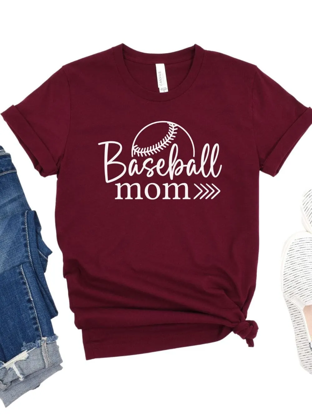 Baseball Mom T-Shirt in 12 Team Colors