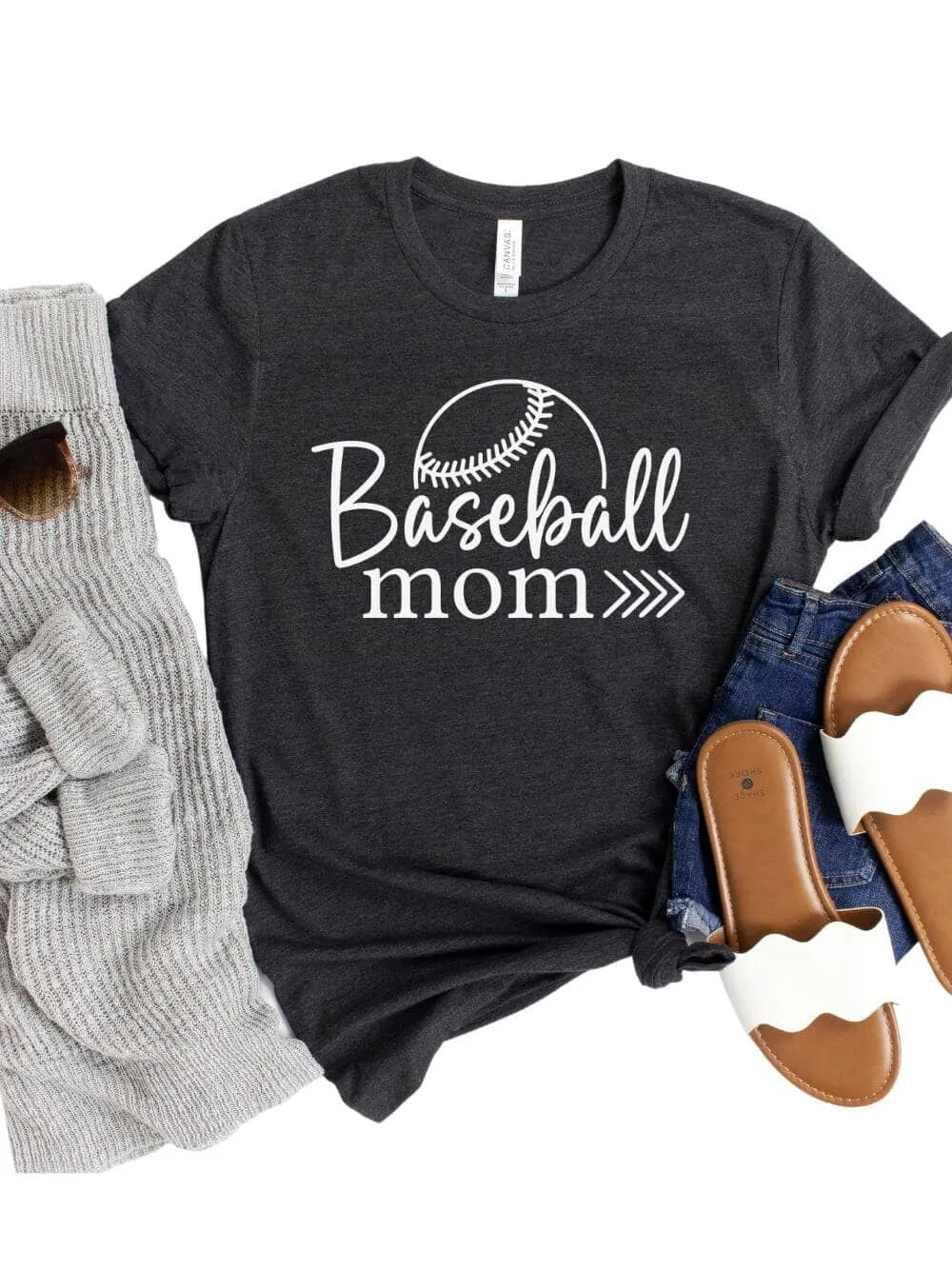 Baseball Mom T-Shirt in 12 Team Colors