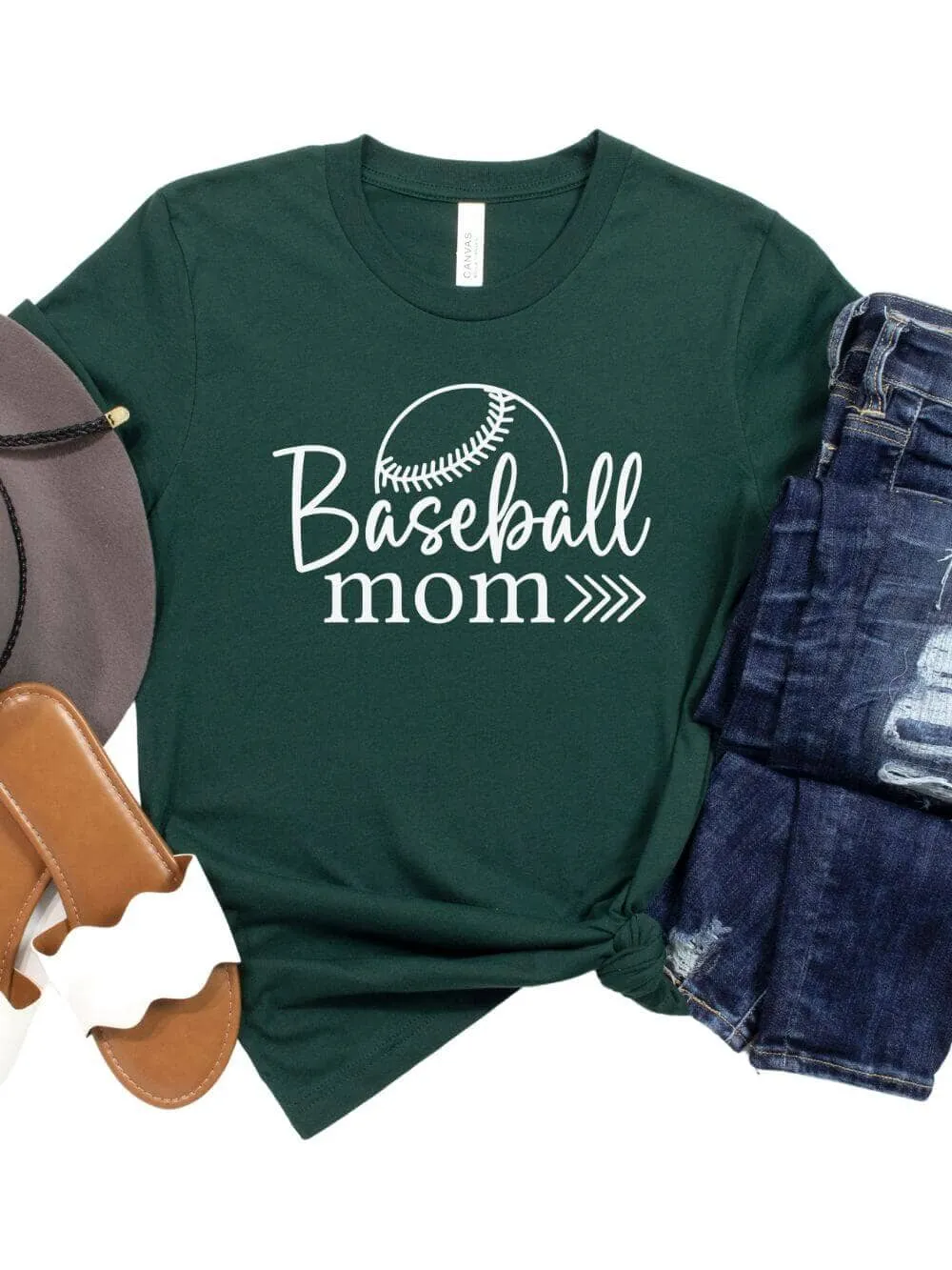 Baseball Mom T-Shirt in 12 Team Colors