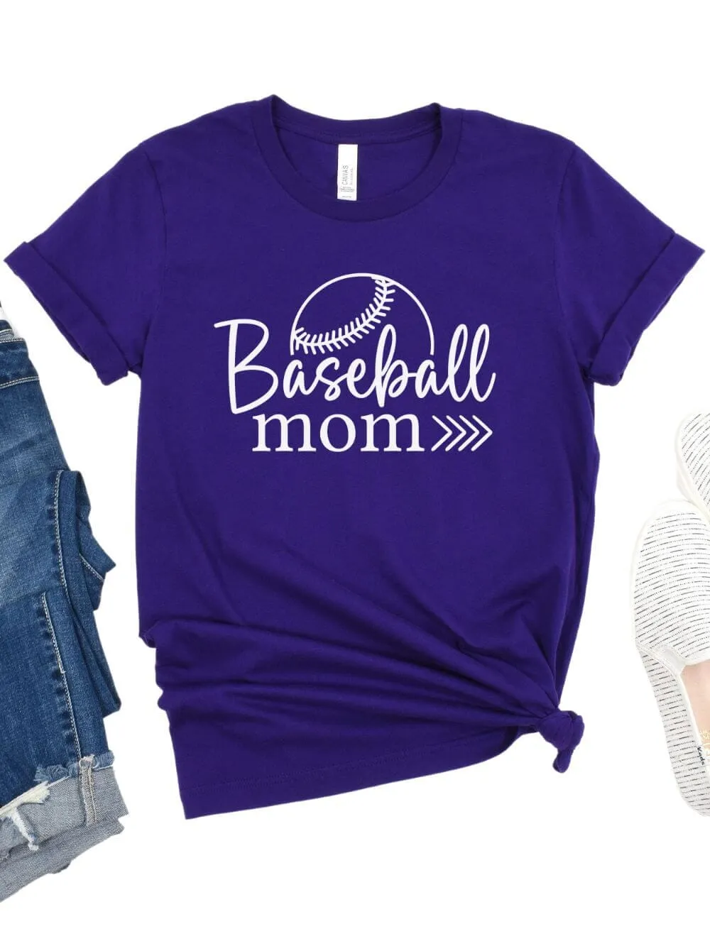 Baseball Mom T-Shirt in 12 Team Colors