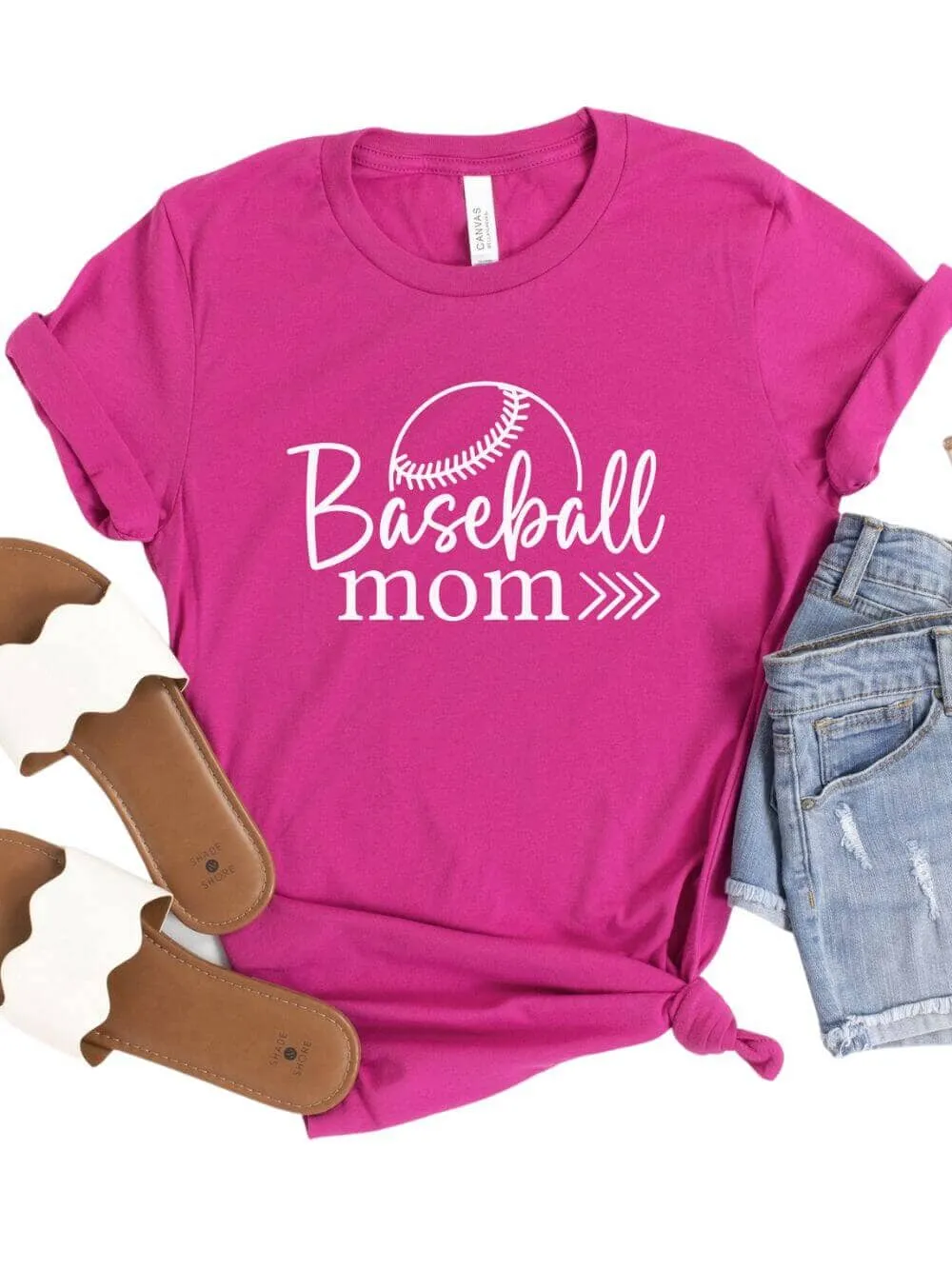 Baseball Mom T-Shirt in 12 Team Colors