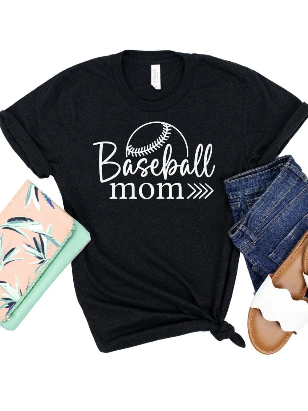 Baseball Mom T-Shirt in 12 Team Colors
