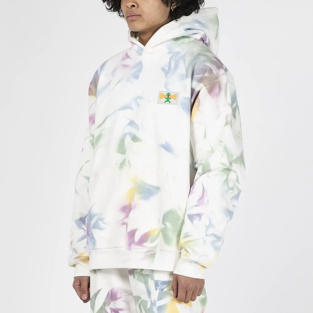 Brain Dead Shout PVC Patch Pullover Hoodie / Dry Pigment Dye