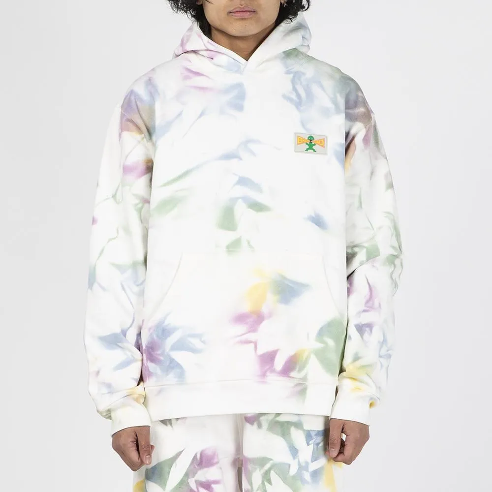 Brain Dead Shout PVC Patch Pullover Hoodie / Dry Pigment Dye