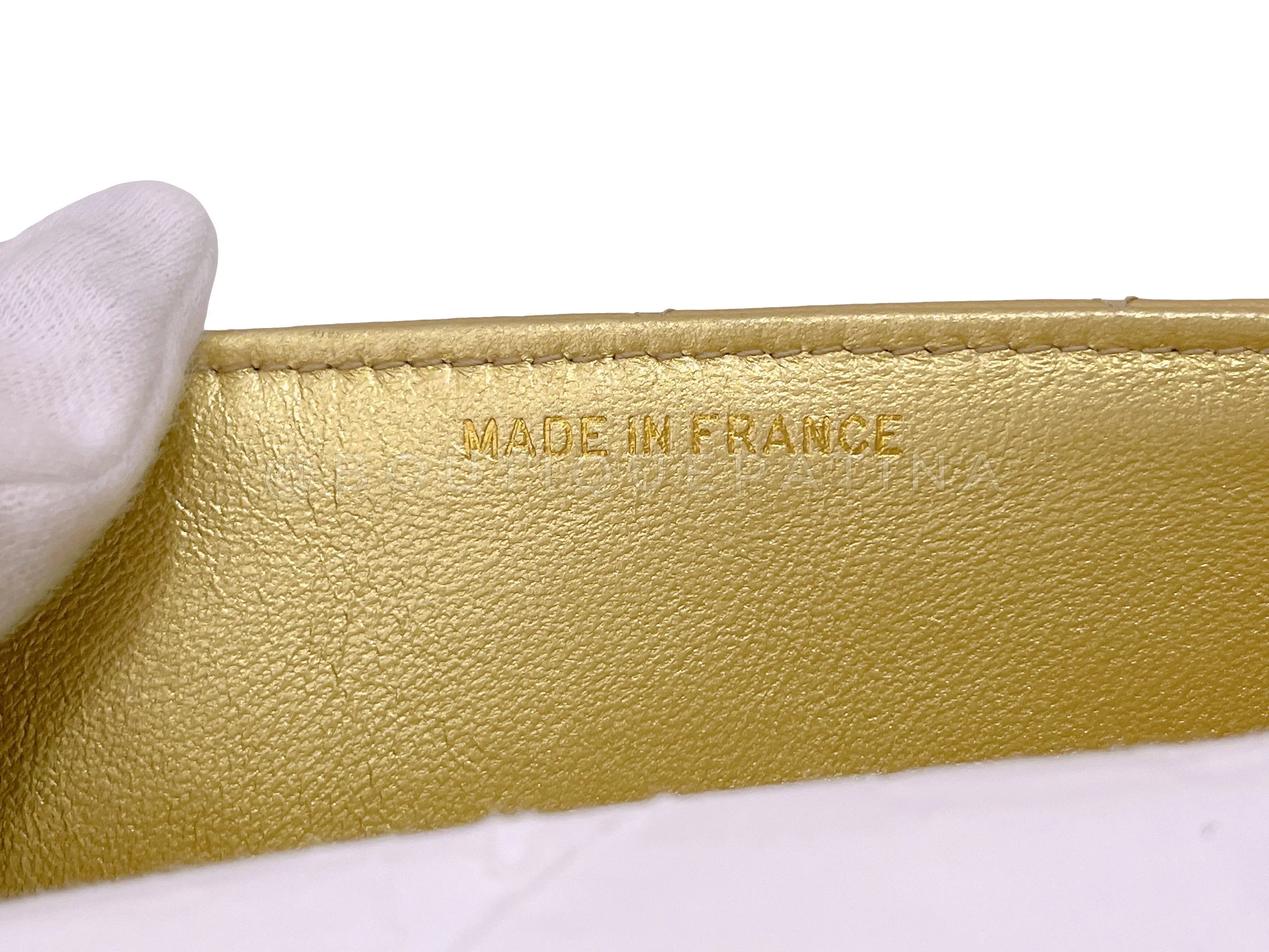 Chanel 1994 Vintage Gold Parent-Child Kelly Flap Bag 24k GHW