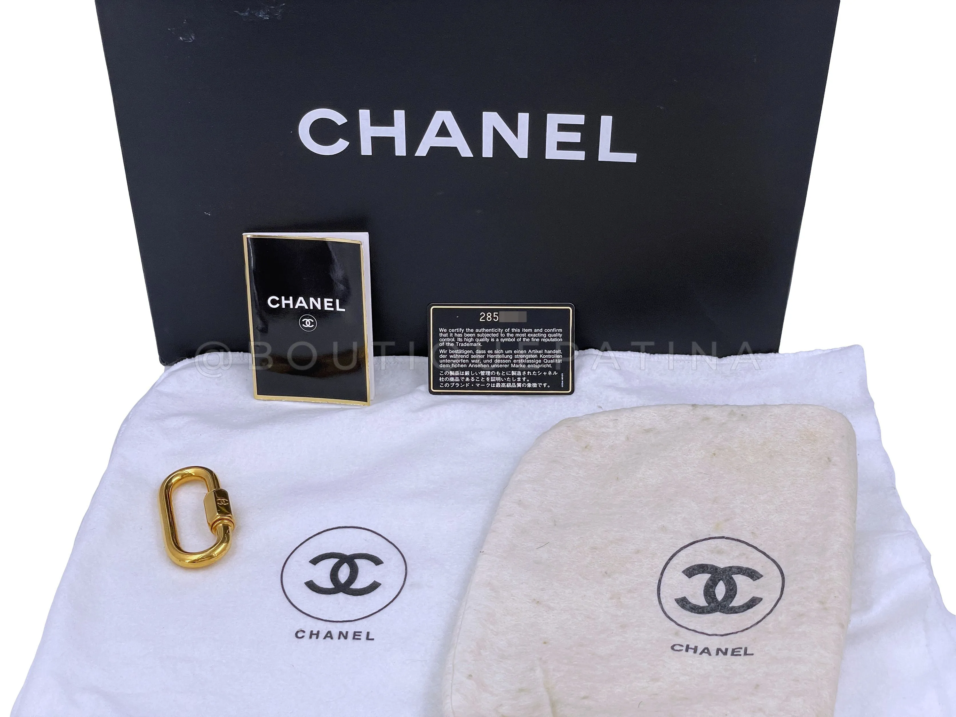 Chanel 1994 Vintage Parent Child Kelly Flap Set Black 24k GHW
