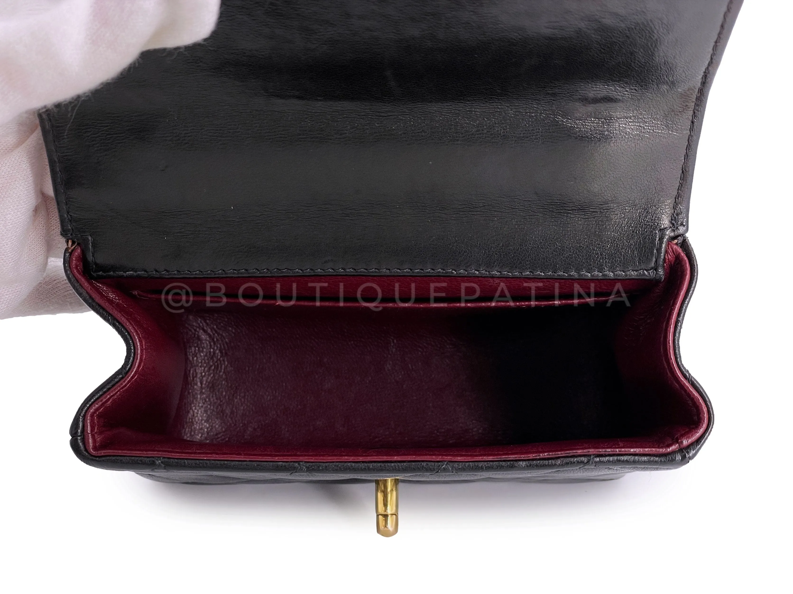 Chanel 1994 Vintage Parent Child Kelly Flap Set Black 24k GHW