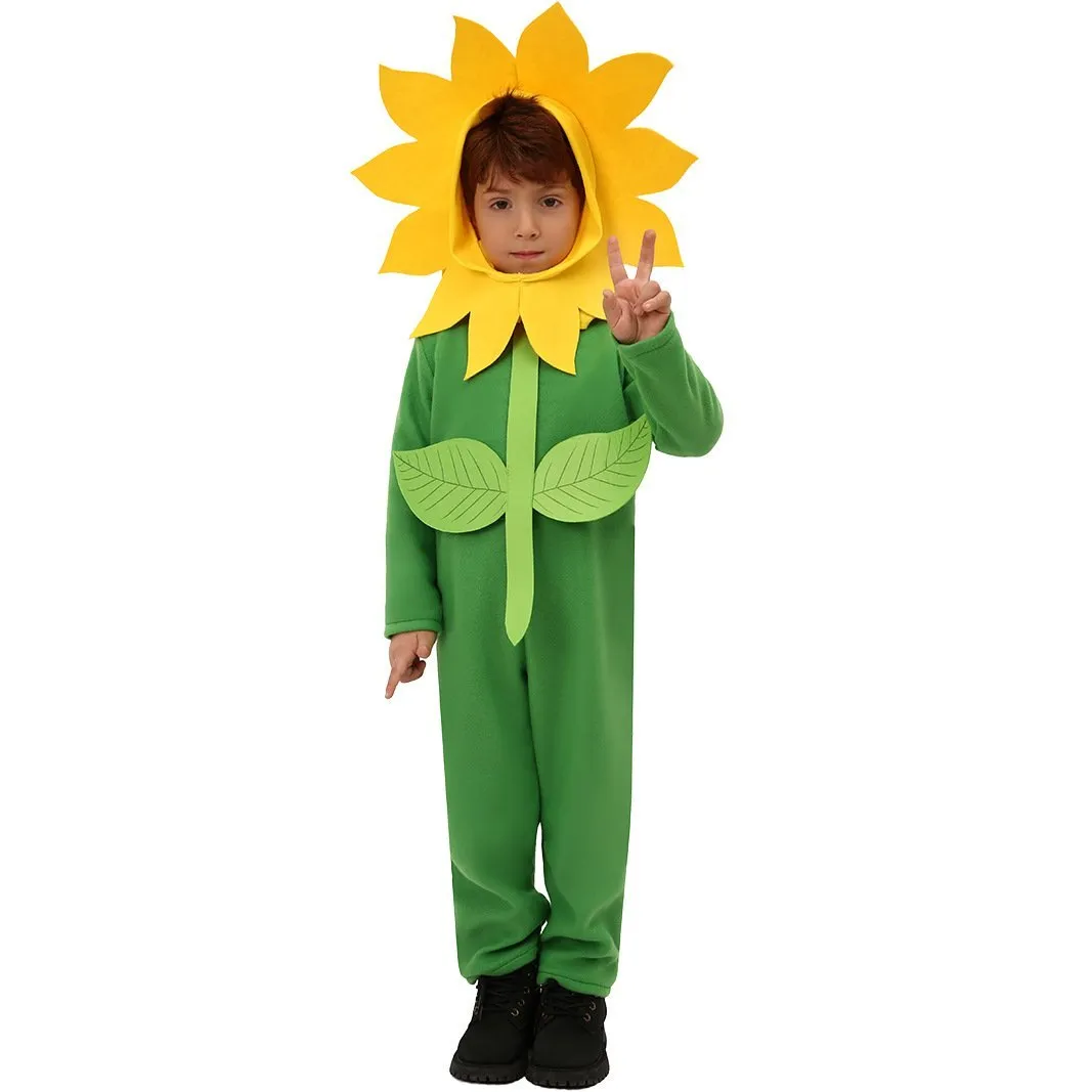 Children's Day Sun Flower Kids Jumpsuit Stage Party Cosplay Costumes