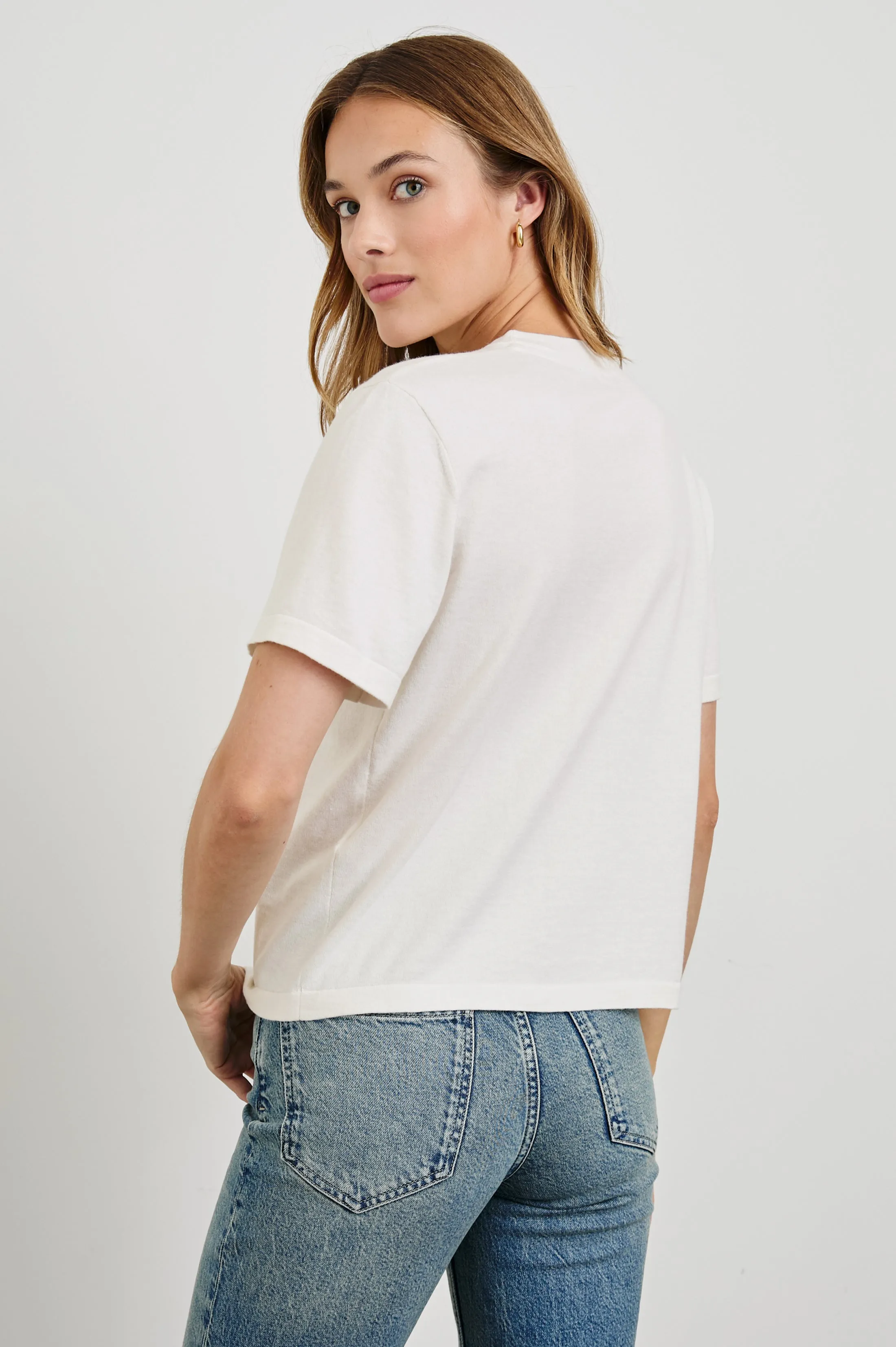 COTTON CASHMERE T-SHIRT - WHITE