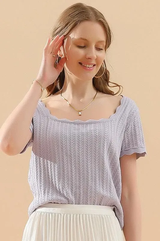 DEEP ROUND NECK DAILY TOP