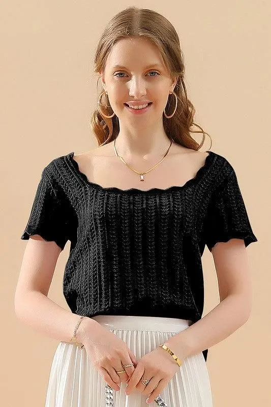 DEEP ROUND NECK DAILY TOP