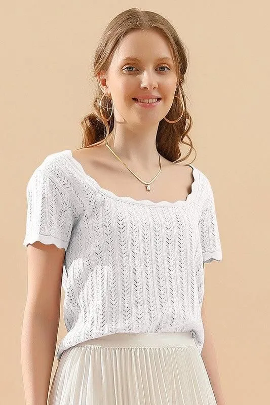 DEEP ROUND NECK DAILY TOP