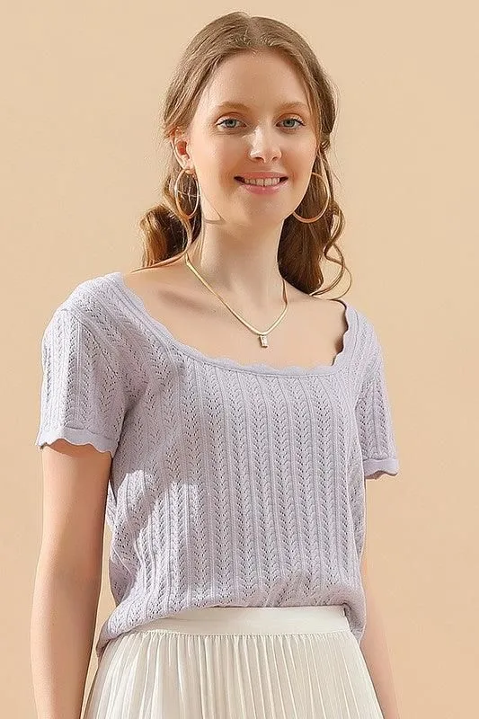 DEEP ROUND NECK DAILY TOP