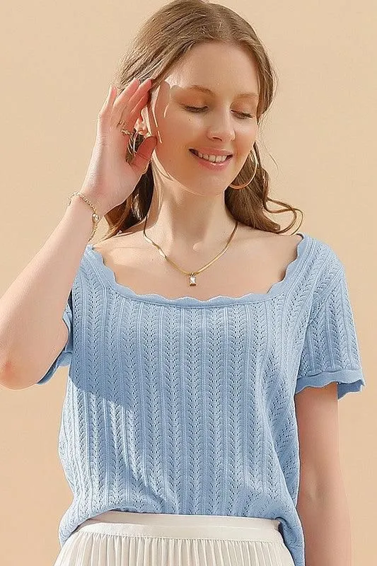 DEEP ROUND NECK DAILY TOP