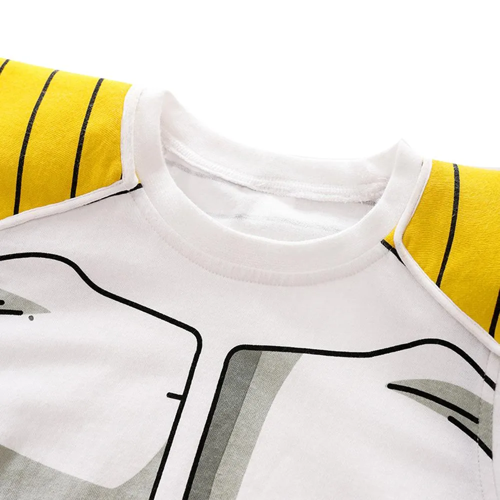 Dragon Ball Saiyan Outfits Baby Toddler Lovely Long Sleeve Cartoon Armor Jumpsuit