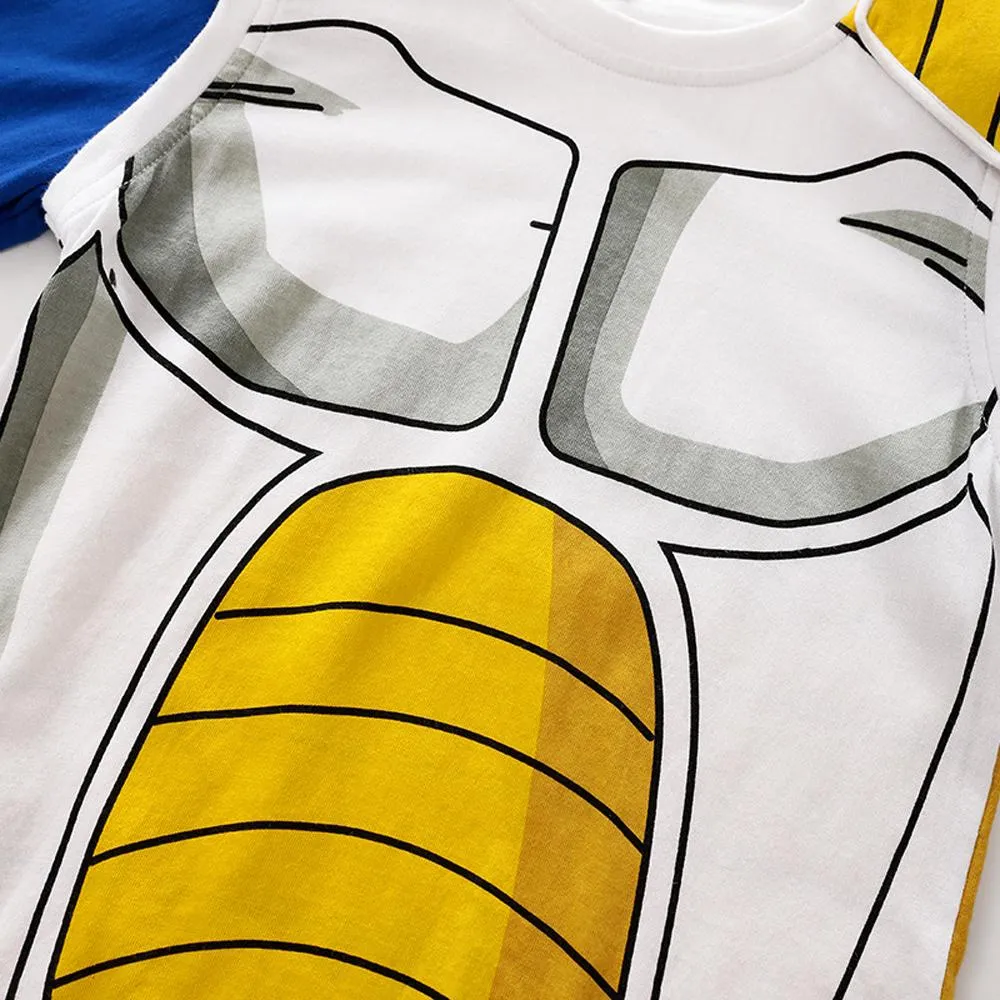 Dragon Ball Saiyan Outfits Baby Toddler Lovely Long Sleeve Cartoon Armor Jumpsuit