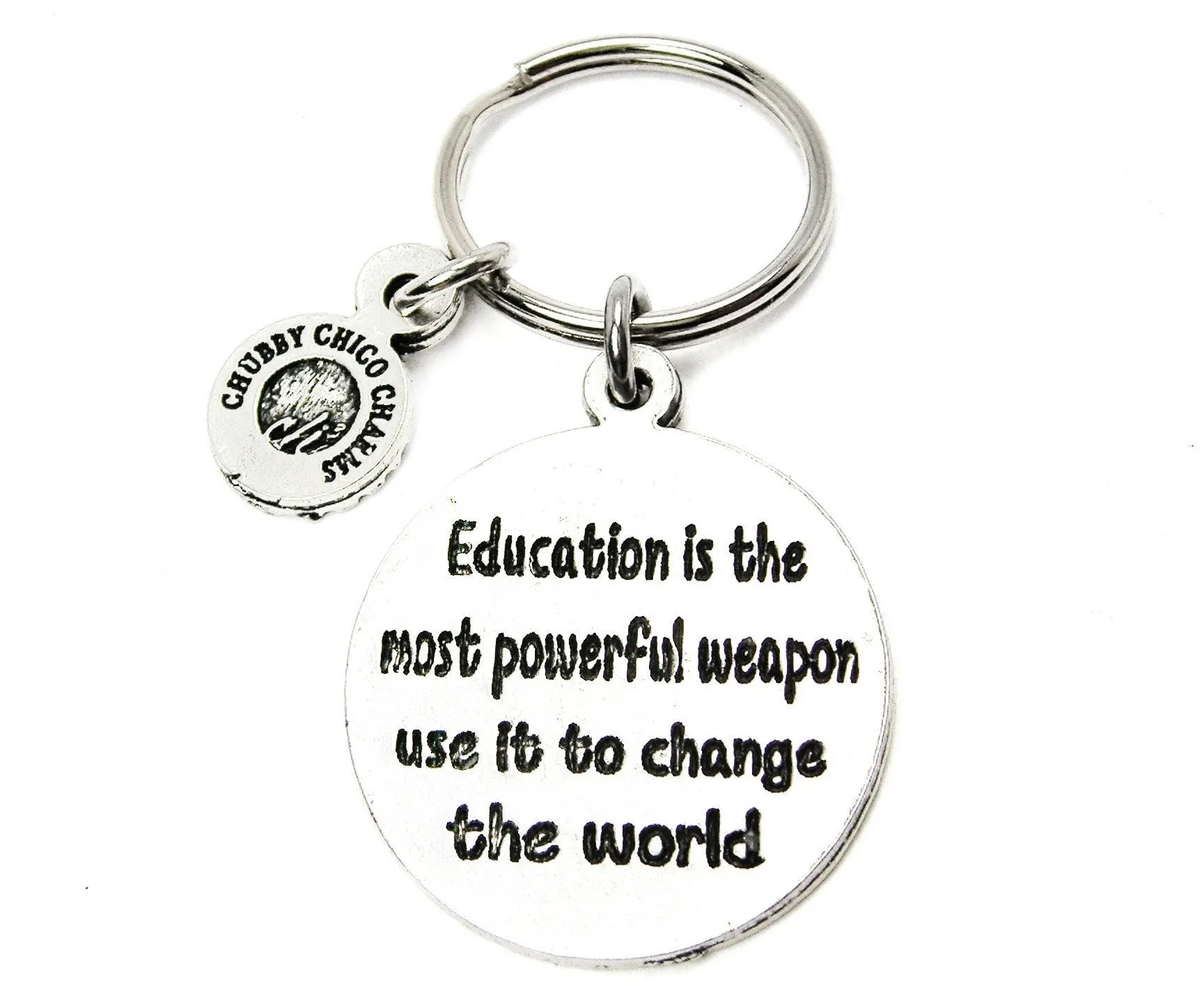 Education Is The Most Powerful Weapon Use It To Change The World Catalog Key Chain