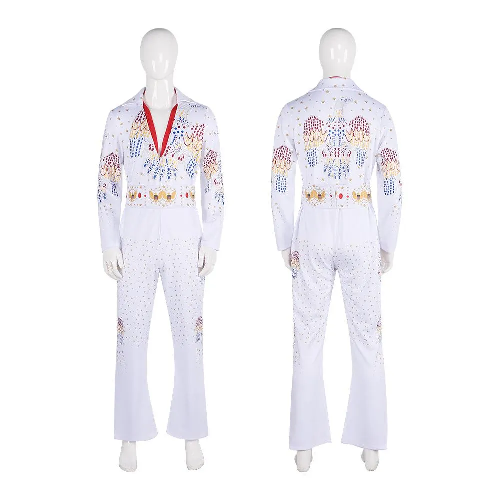 Elvis Presley Rock Singer Cosplay Costume for Halloween and Stage Performances Adult and Children