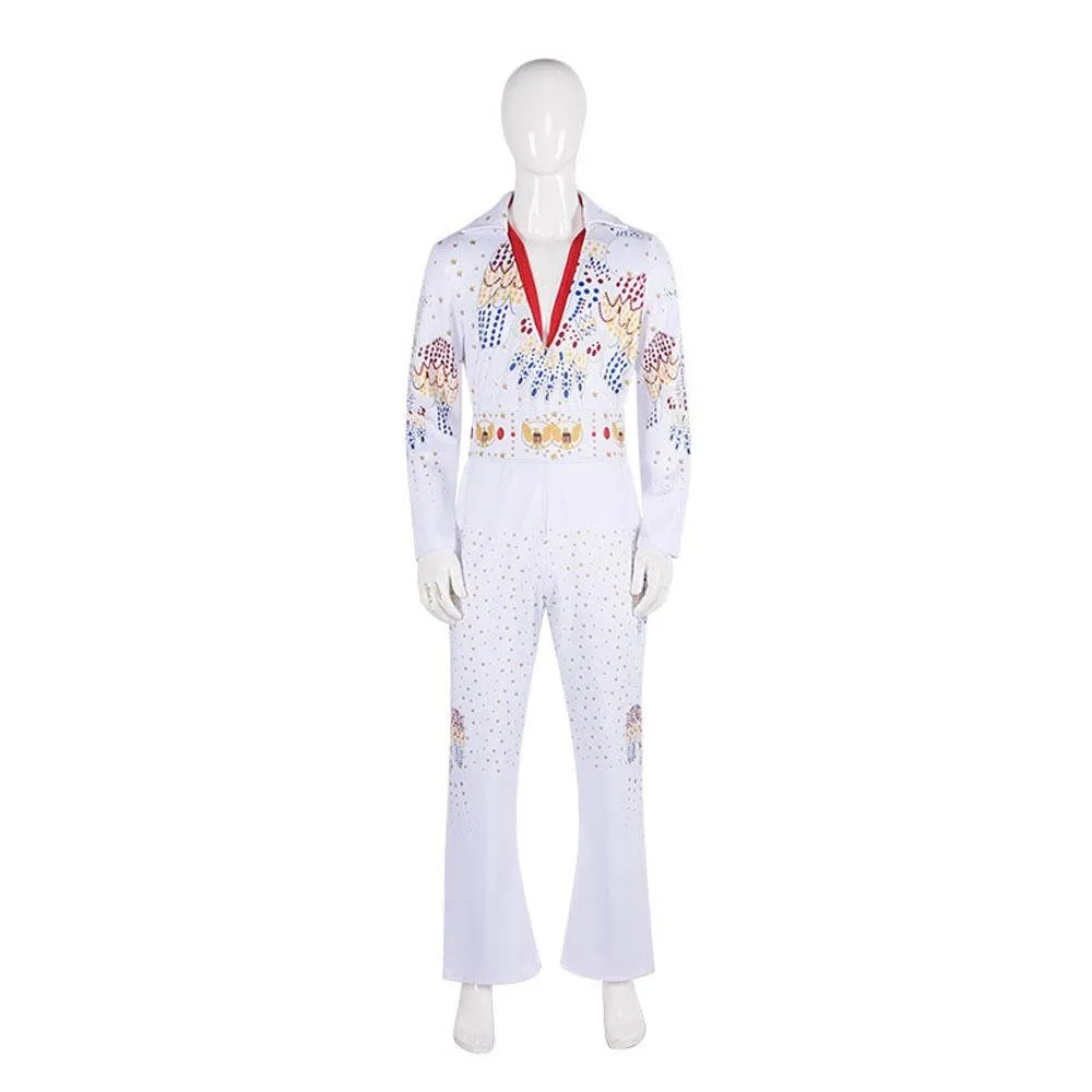 Elvis Presley Rock Singer Cosplay Costume for Halloween and Stage Performances Adult and Children