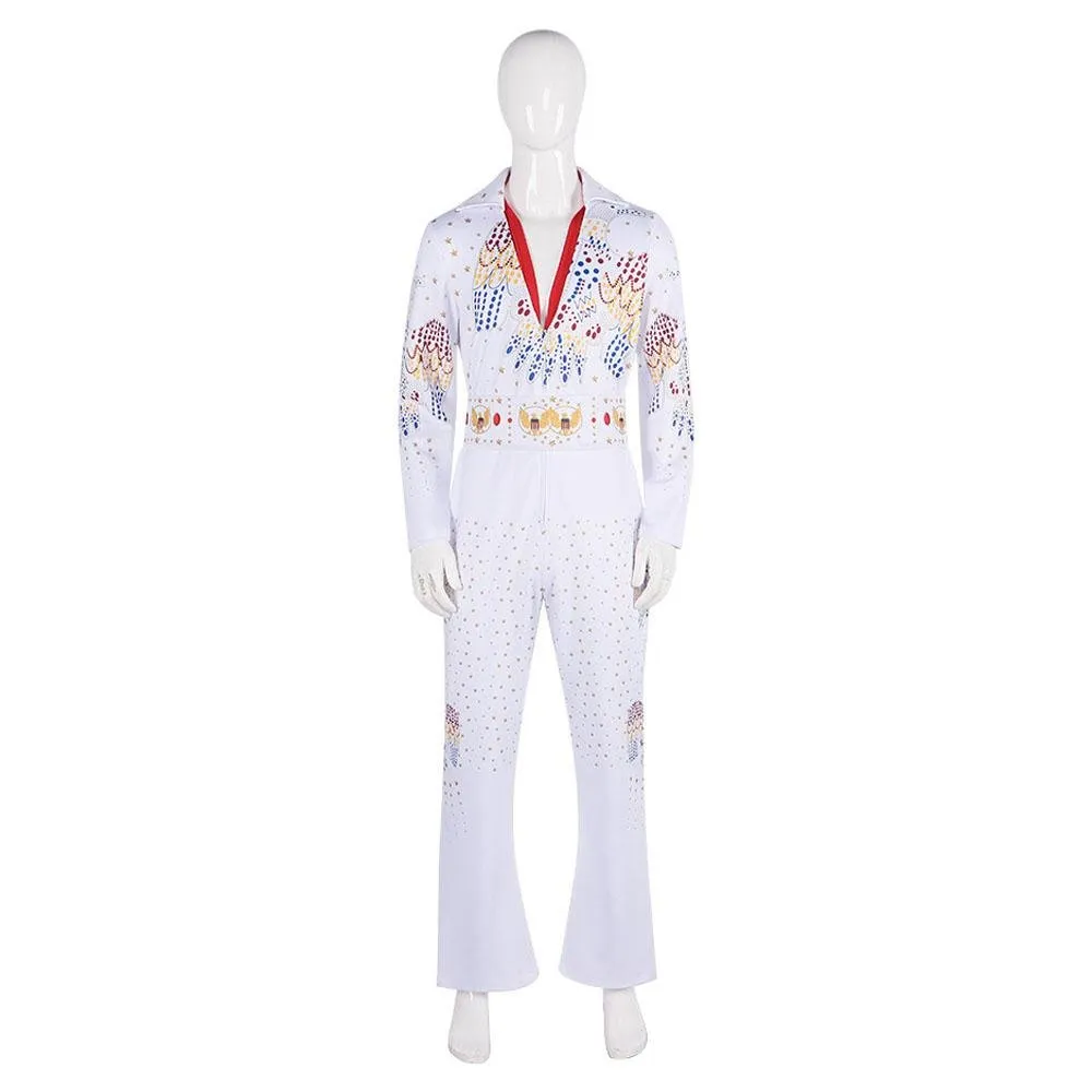 Elvis Presley Rock Singer Cosplay Costume for Halloween and Stage Performances Adult and Children
