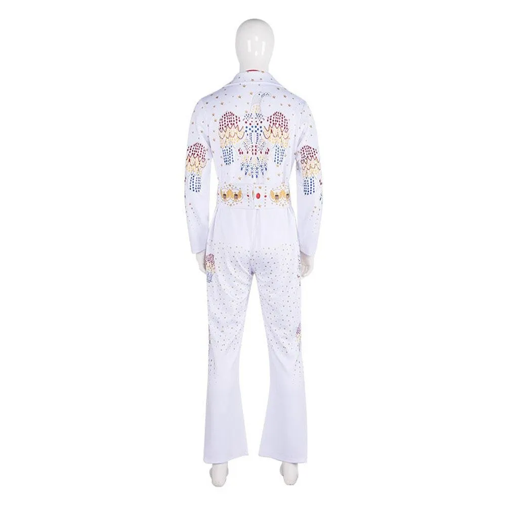 Elvis Presley Rock Singer Cosplay Costume for Halloween and Stage Performances Adult and Children