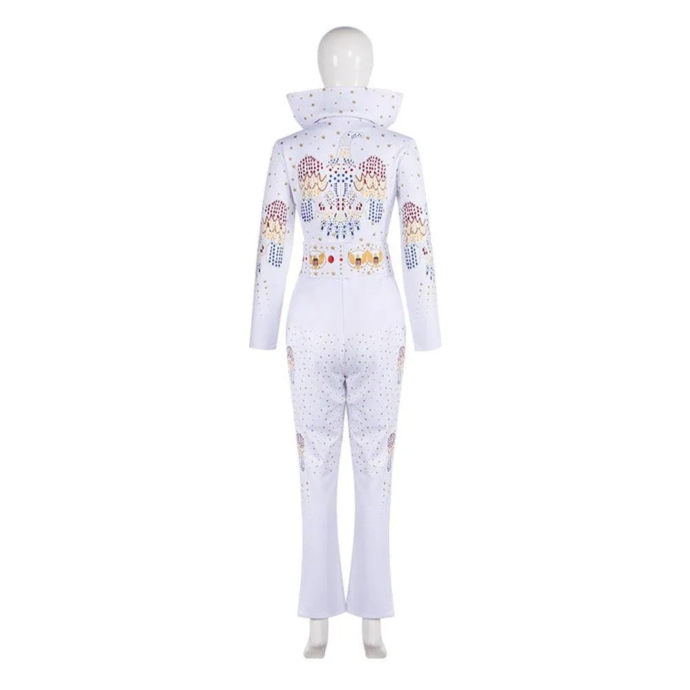 Elvis Presley Rock Singer Cosplay Costume for Halloween and Stage Performances Adult and Children