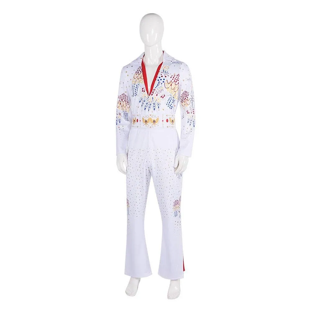 Elvis Presley Rock Singer Cosplay Costume for Halloween and Stage Performances Adult and Children