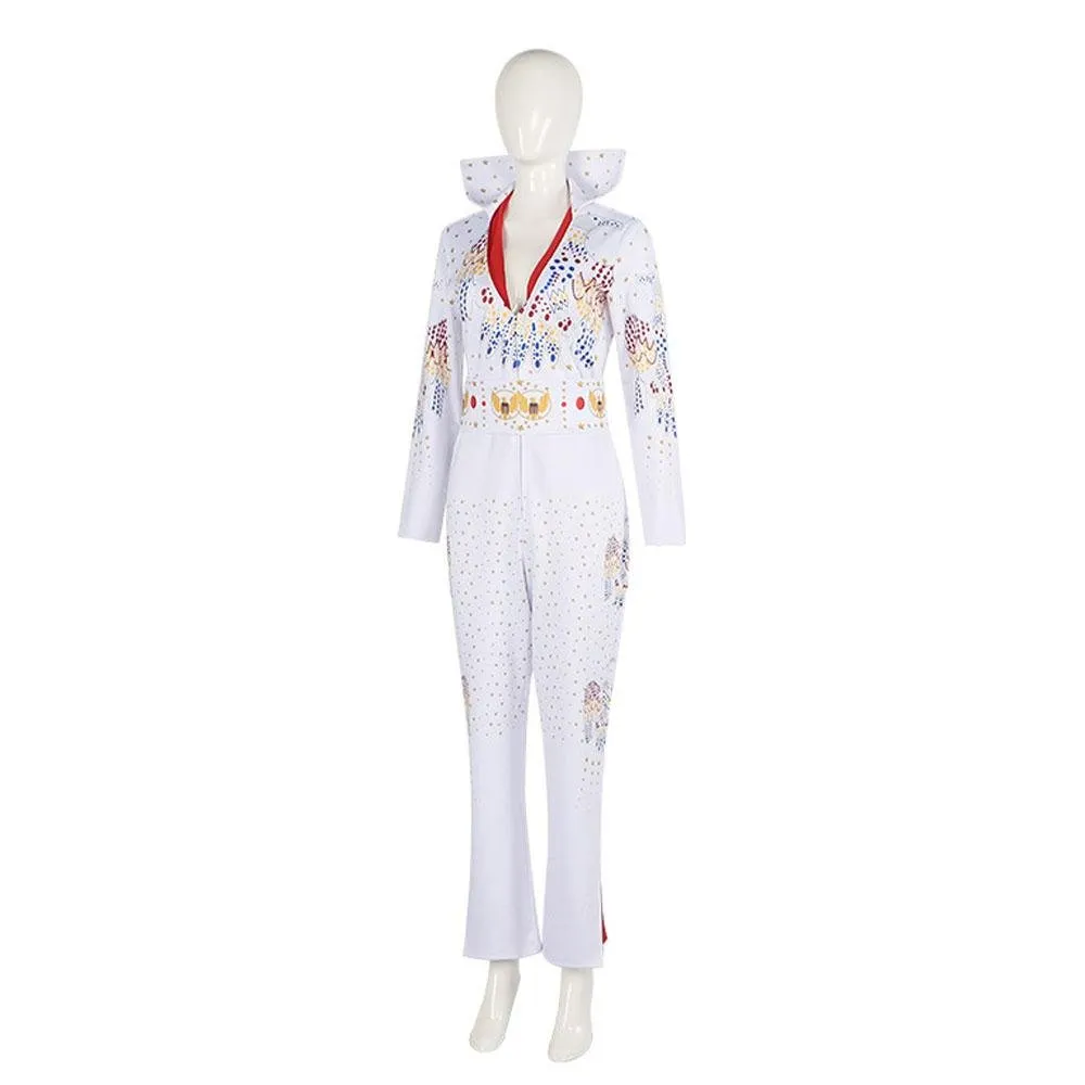 Elvis Presley Rock Singer Cosplay Costume for Halloween and Stage Performances Adult and Children