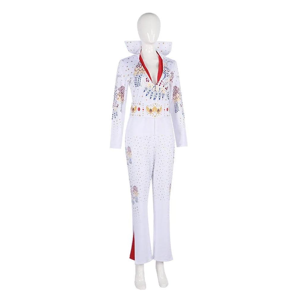 Elvis Presley Rock Singer Cosplay Costume for Halloween and Stage Performances Adult and Children