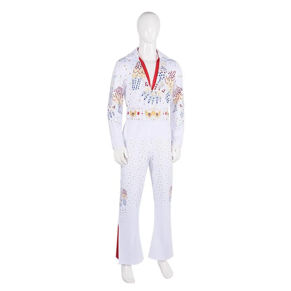 Elvis Presley Rock Singer Cosplay Costume for Halloween and Stage Performances Adult and Children
