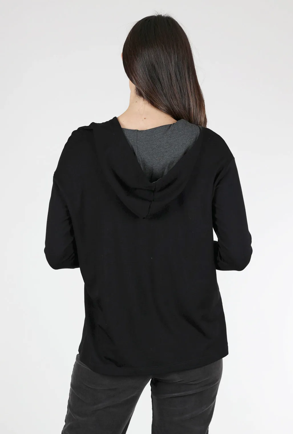Fleece Lined Hoodie, Black