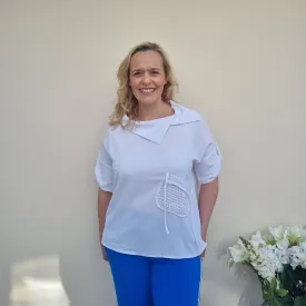 I.NCO Net Pocket Collared Top