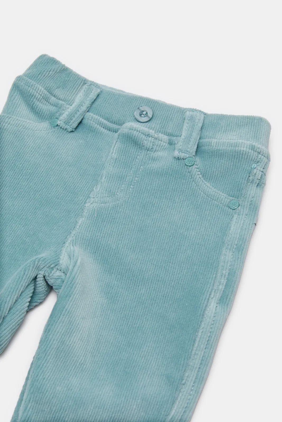 Infant Girls Teal Cord Jeggings