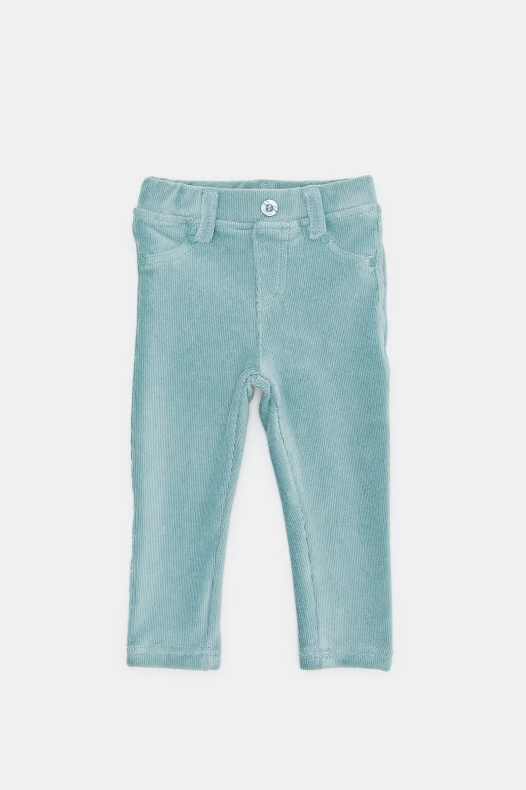 Infant Girls Teal Cord Jeggings
