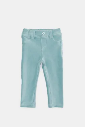 Infant Girls Teal Cord Jeggings