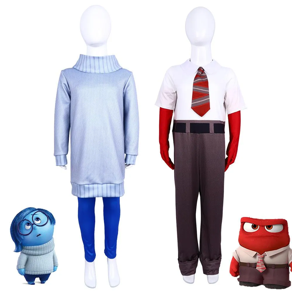 Inside Out 2 Joy Anger Fear Sadness Disgust cosplay costumes dress  for the Halloween stage show