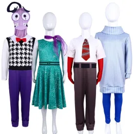 Inside Out 2 Joy Anger Fear Sadness Disgust cosplay costumes dress  for the Halloween stage show