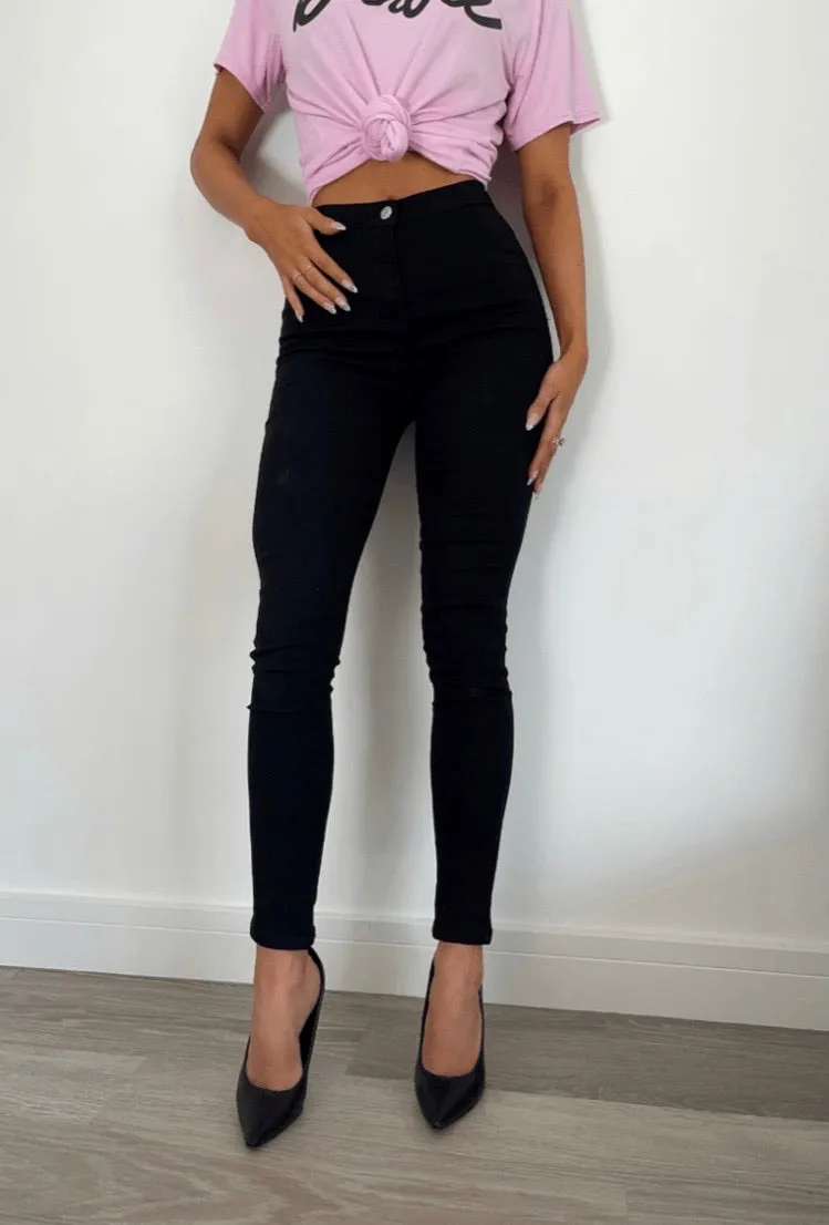 Jet Black Skinny Jeggings