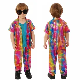 Kids Punk Style Halloween Costume Campus Role Play and Stage Performance Outfit