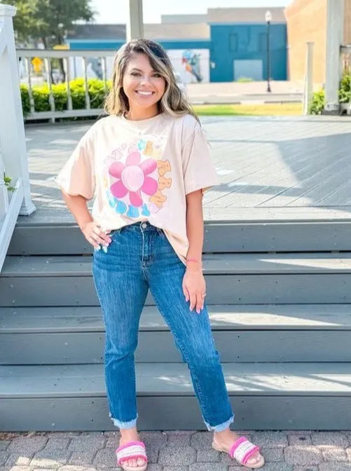 Let's Learn Today on Beige Tee Shirt Blank