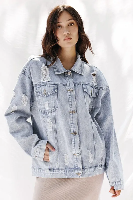 Light Denim Jacket in Blue
